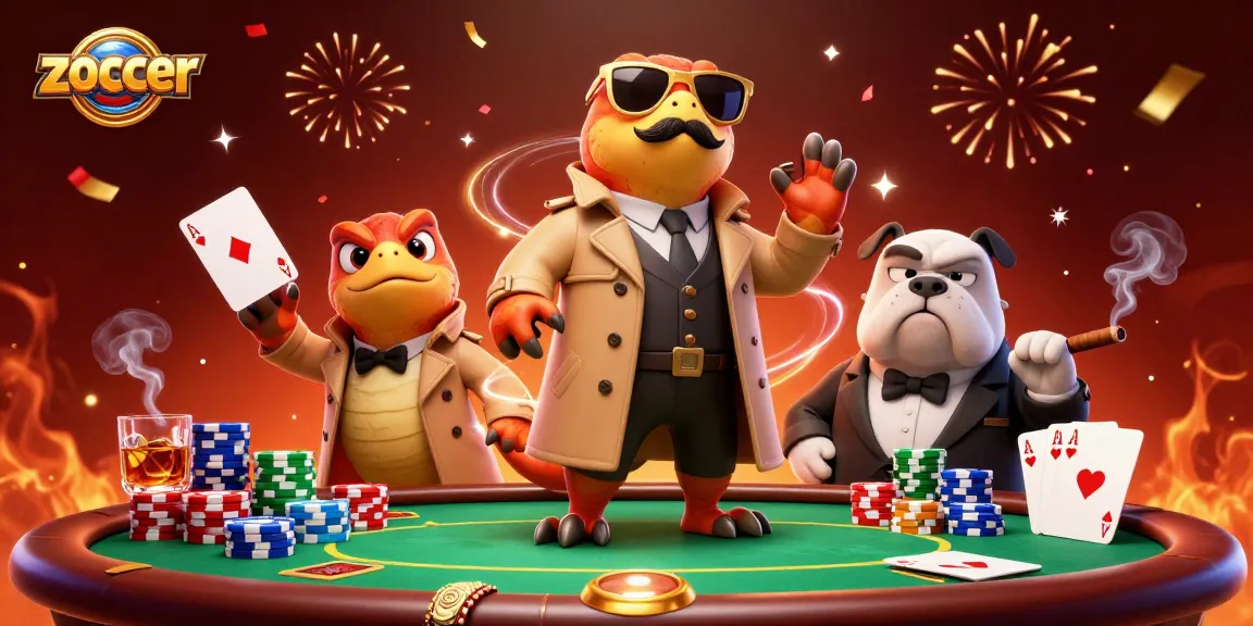 Zoccer raptors sneak into a VIP casino lounge, showcasing extravagant poker elements and festive ambiance.