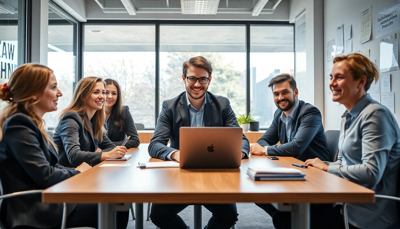 Headhunter Bielefeld arbeiten in einem modernen Büro und rekrutieren Talente.