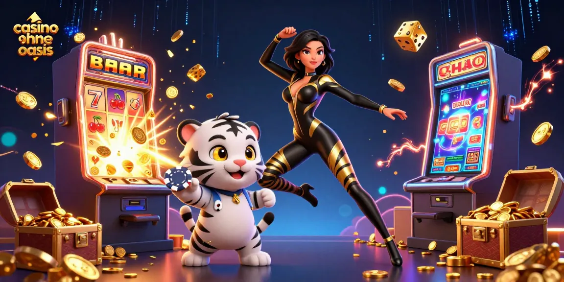 Engaging scene showcasing casino ohne oasis with thrilling gaming elements, vibrant colors, and dynamic action.