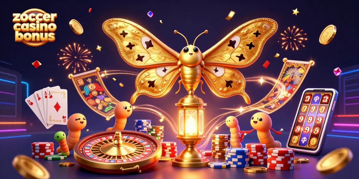 Experience the excitement of zoccer casino bonus with vibrant casino elements and golden rewards.