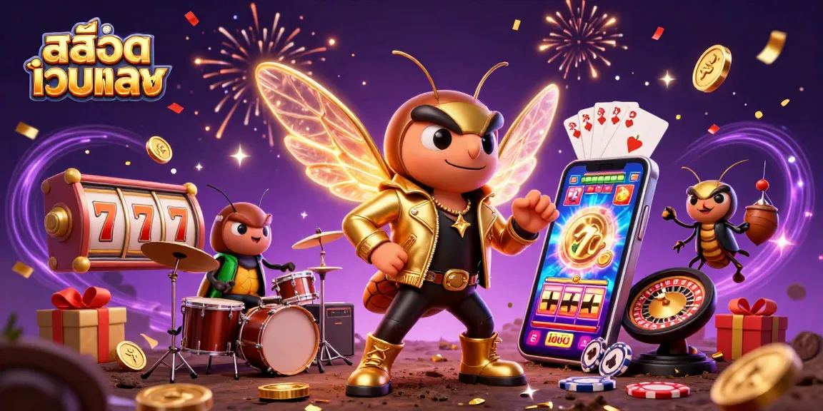 Experience immersive gaming with สล็อตเว็บตรง, featuring vibrant 3D characters and dynamic slot elements.
