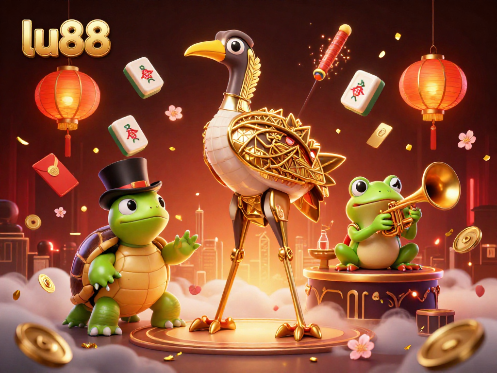 lu88 brings excitement as a trumpeting frog plays amidst a lively speakeasy scene