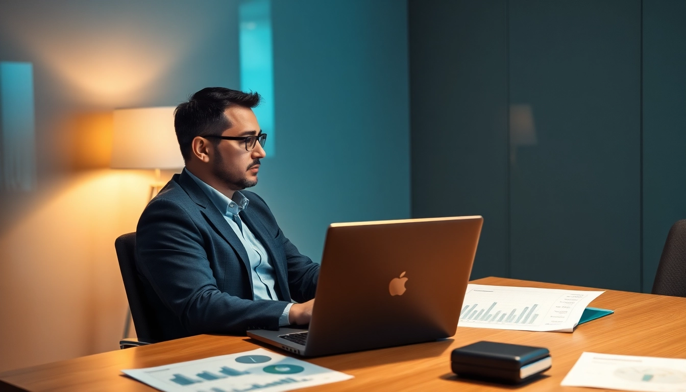 Professioneller Headhunter Finance im modernen Büro, fokussiert auf Kandidatengespräch.