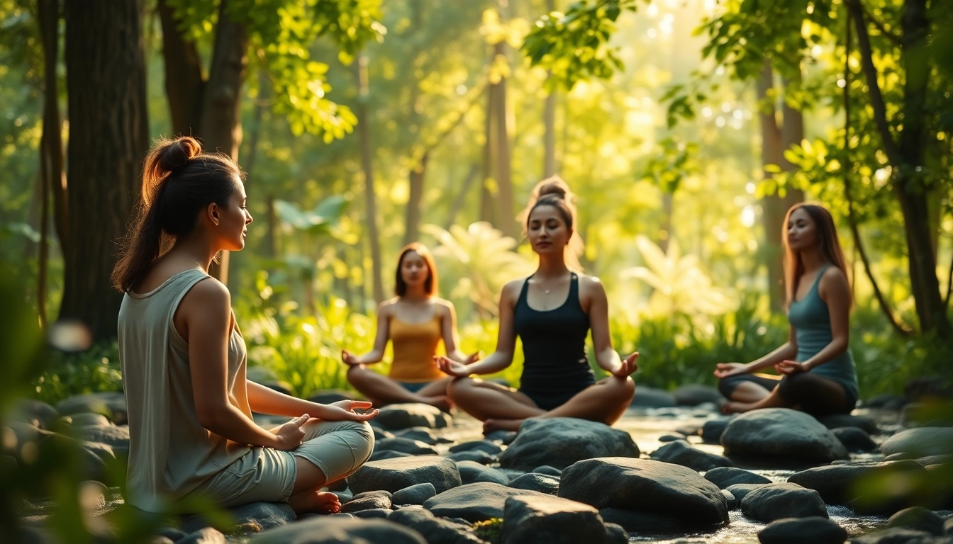 Boost emotional wellbeing by fostering mindfulness and community in tranquil, nature-inspired meditative settings.