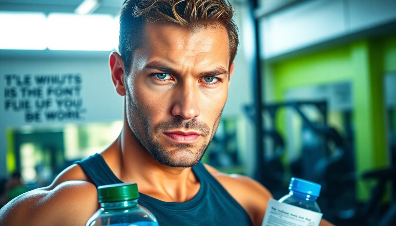 Clenbuterol kaufen in einem Fitnessstudio, der Trainer zeigt intensive Übungen
