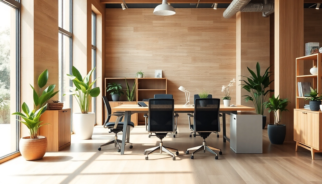 Büromöbel-Set mit ergonomischem Stuhl und elegantem Schreibtisch für kreatives Arbeiten.