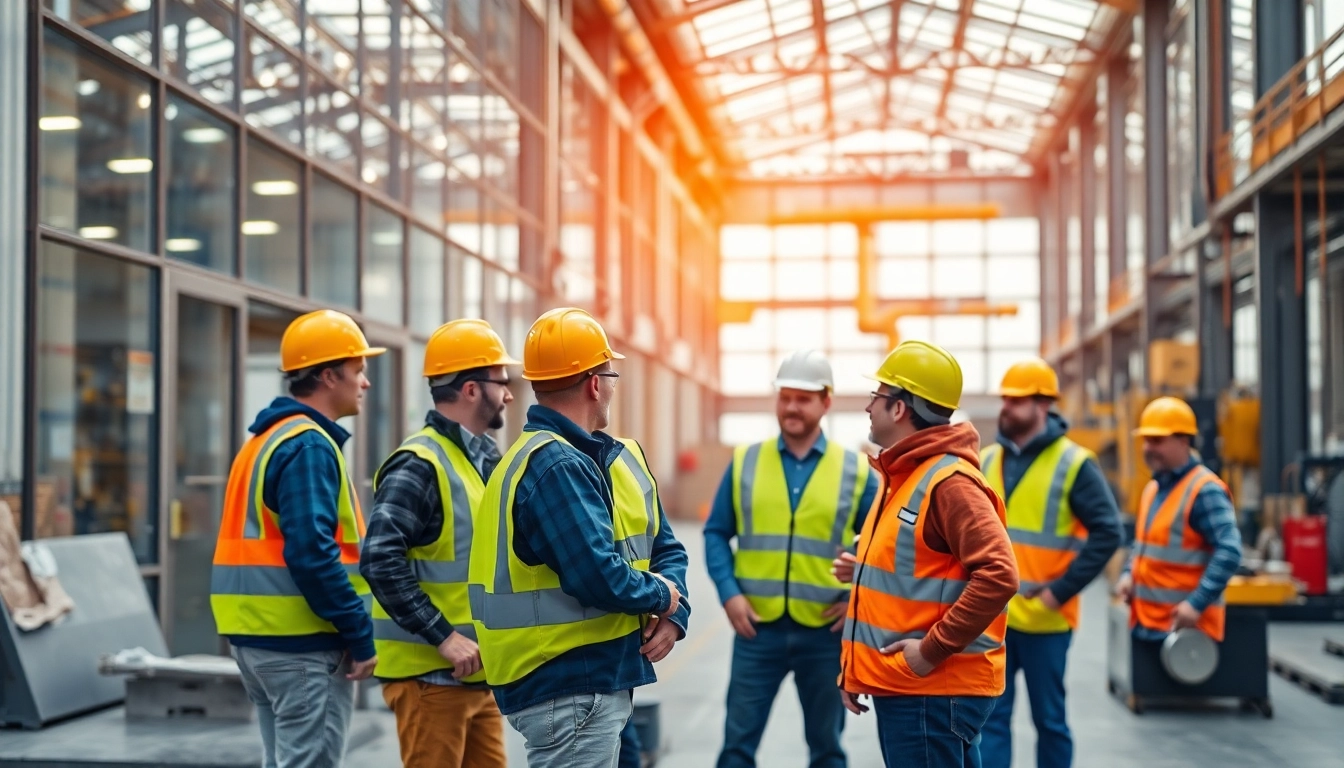 Die Zusammenarbeit von Experten im Bereich Headhunter Baubranche in einem modernen Bauprojekt.