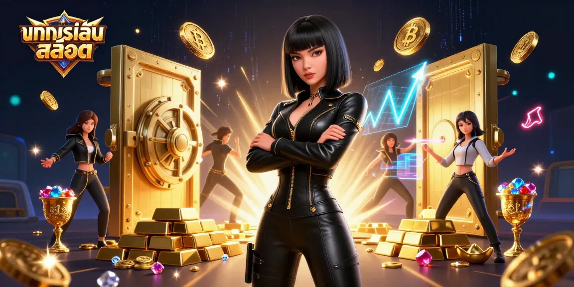Play ทดลองเล่นสล็อต for free with exciting slots and dynamic visuals showcasing virtual treasures.