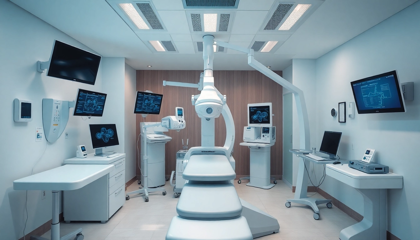 Verstärkende medizinische Geräte von deus medical in einer modernen Klinikumgebung.