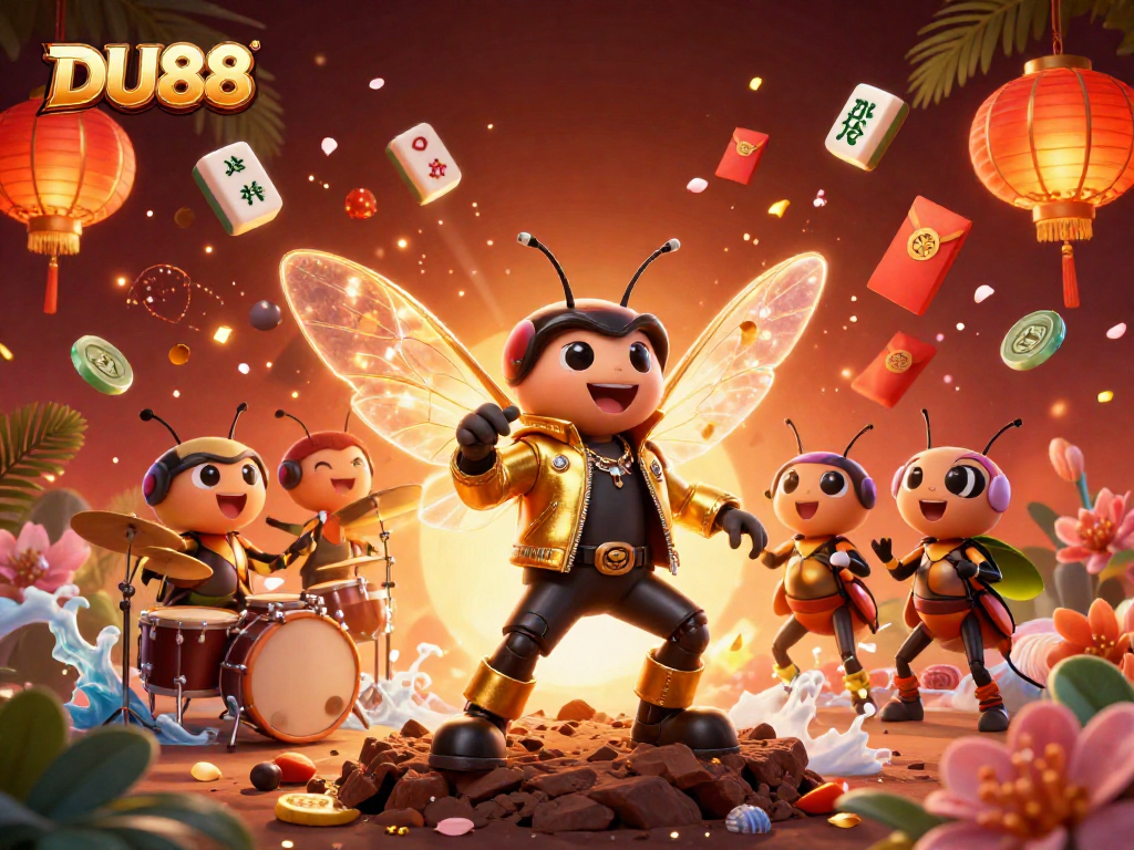 Engage in thrilling betting experiences at DU88 with vibrant characters and dynamic casino elements.