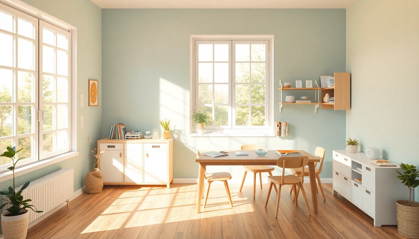 Gestalten Sie Räume für Heimunterricht, die inspirierend und einladend wirken, mit freundlicher Atmosphäre und kreativen Lernmaterialien.