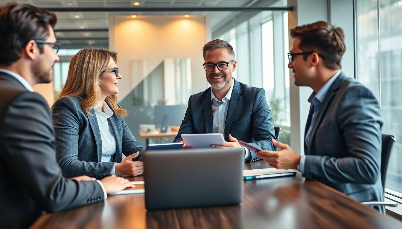 Top Vertriebsmitarbeiter rekrutieren: Ein Recruiter vermittelt wertvolle Insights an sein Vertriebsteam in einem modernen Büro.