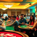 Experience thrilling gaming with top-rated options at the Best online casinos, showcasing vibrant players and dynamic tables.