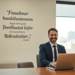 Headhunter Essen bei der Arbeit in einem modernen Büro, das Professionalität ausstrahlt.