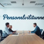 Visualisiere Personalvermittlung bei einer engagierten Diskussion in einem modernen Büro, das inspirierend wirkt.