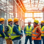 Die Zusammenarbeit von Experten im Bereich Headhunter Baubranche in einem modernen Bauprojekt.