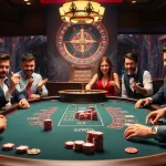 Players enjoying a thrilling game at the 32WIN casino, showcasing poker excitement and luxury.