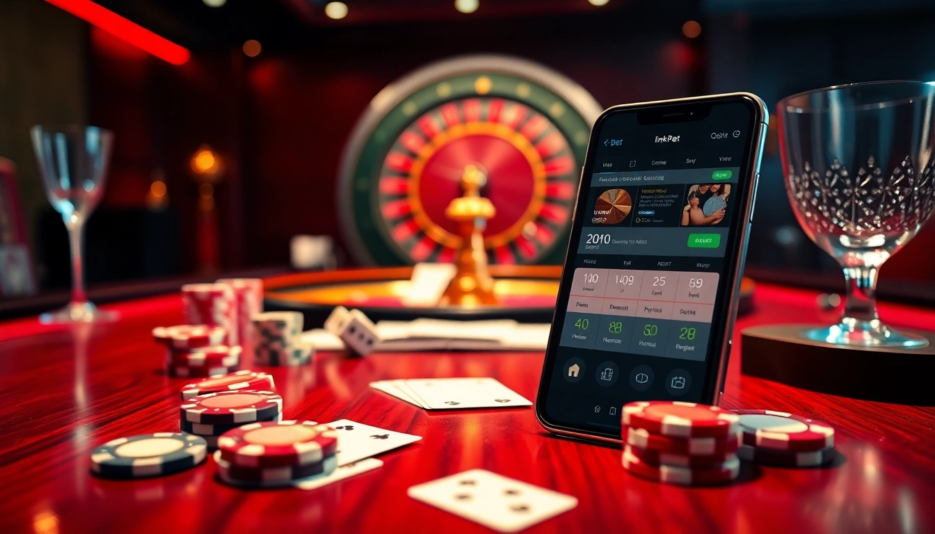 Play at link 12bet with vibrant casino chips and a roulette wheel creating an exciting atmosphere.