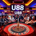 Players enjoying a thrilling game at the U88 casino, showcasing roulette and poker excitement.