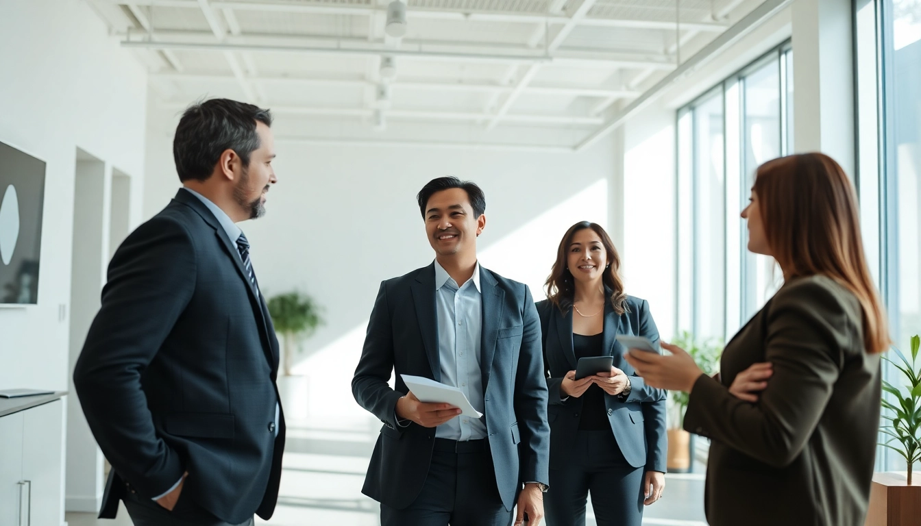 Interacting headhunter Schweiz zeigt Professionalität und Engagement in einem modernen Büro.