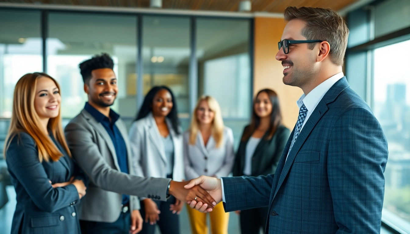 Headhunter Schweiz begrüßt Kandidaten in einem modernen Büro mit Professionalität und Vertrauen.