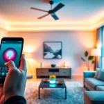 Philips Hue Tipps für smarte Beleuchtung in einem modernen Wohnzimmer