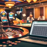 Experience thrilling Plagiat Kontrolle at a bustling casino, where players engage in exciting games with vibrant chips and glowing slot machines.