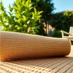 Verwenden Sie die Hanfmatte in einem ruhigen Garten, um die natürliche Textur und den organischen Charakter zu genießen.