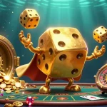 Experience the excitement at GG88 with a dynamic casino illustration featuring golden dice, jewels, and roulette elements.