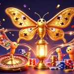 Experience the excitement of zoccer casino bonus with vibrant casino elements and golden rewards.
